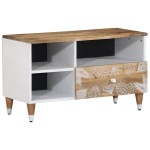 vidaXL Comodă TV, 80x33,5x46 cm, lemn masiv de mango vidaXL Comodă TV, 80x33,5x46 cm, lemn masiv de mango