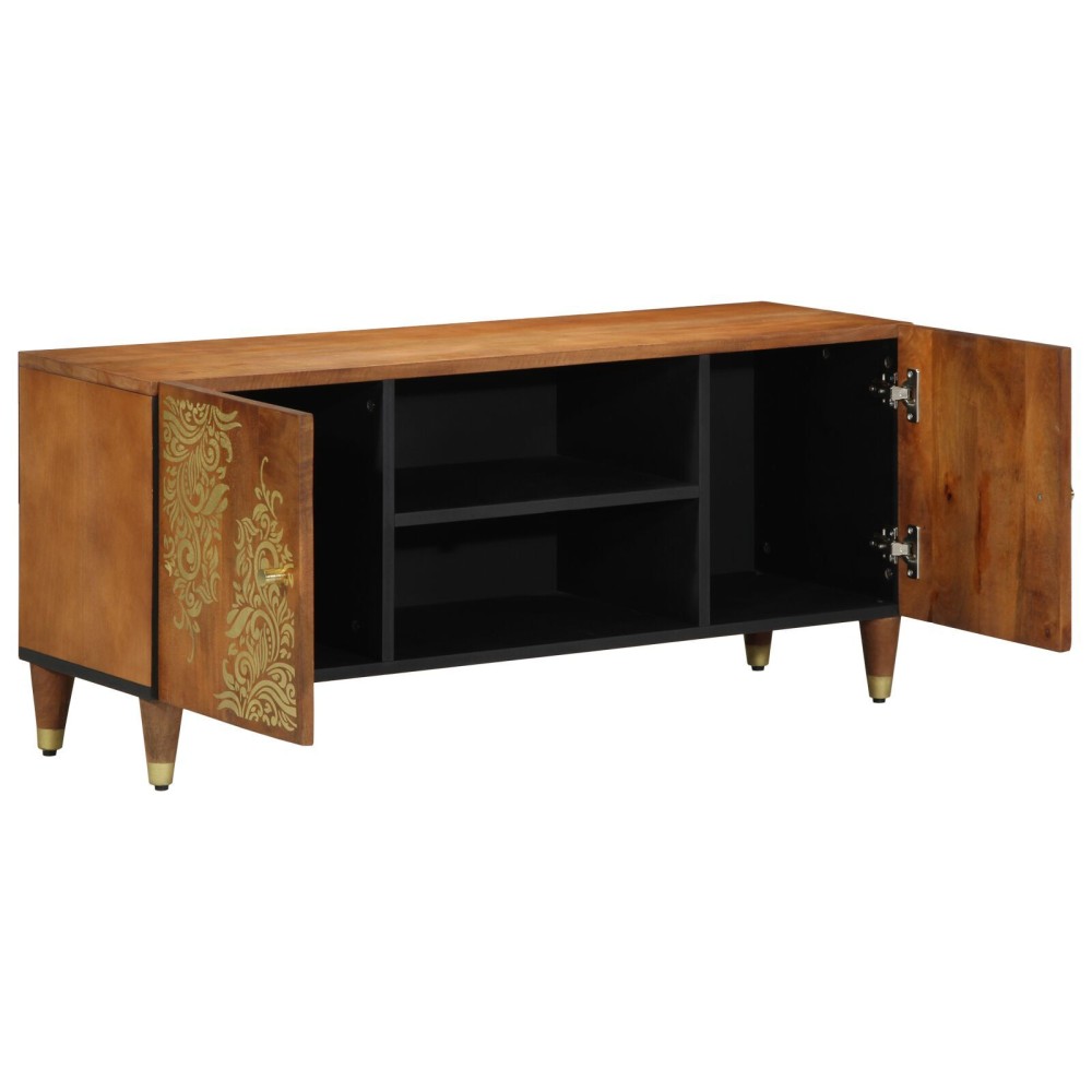 vidaXL vegetlam TV Cabinet 105x33x46 cm Lemn Solid Mango