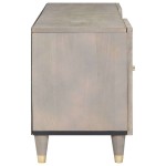 vidaXL Cabinet TV cu sertar Gri 105 x 33 x 46 cm Lemn de mango solid