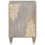 vidaXL Dulap de Baie cu ușă Gri 38 x 33 x 58 cm Lemn de mango solid