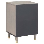 vidaXL Dulap de Baie cu ușă Gri 38 x 33 x 58 cm Lemn de mango solid