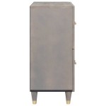 vidaXL Bufet cu raft Gri și Aur 60 x 33 x 75 cm Lemn de mango solid