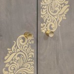 vidaXL Bufet cu raft Gri și Aur 60 x 33 x 75 cm Lemn de mango solid