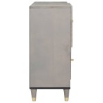 vidaXL Bufet cu raft Gri și Aur 80 x 33 x 75 cm Lemn de mango solid