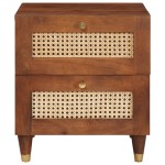 vidaXL Mese de noptieră cu sertar 2 pcs 40 x 33.5 x 46 cm vidaXL Mese de noptieră cu sertar 2 pcs 40 x 33.5 x 46 cm