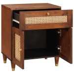 vidaXL Mese de noptieră cu sertar Maro 50 x 33 x 60 cm vidaXL Mese de noptieră cu sertar Maro 50 x 33 x 60 cm