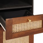 vidaXL Bufet cu sertar cu raft cu depozitare cu ușă Maro 38 x 33.5 x 160 cm