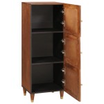 vidaXL Raft înalt Maro 40 x 33.5 x 110 cm Ratan și lemn solid de mango