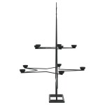 vidaXL Brad de Crăciun din metal pentru decor, negru, 75 cm vidaXL Brad de Crăciun din metal pentru decor, negru, 75 cm