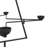 vidaXL Brad de Crăciun din metal pentru decor, negru, 105 cm