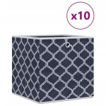 vidaXL Cutii depozit pliabile 10buc albastru 32x32x32cm textil nețesut vidaXL Cutii depozit pliabile 10buc albastru 32x32x32cm textil nețesut