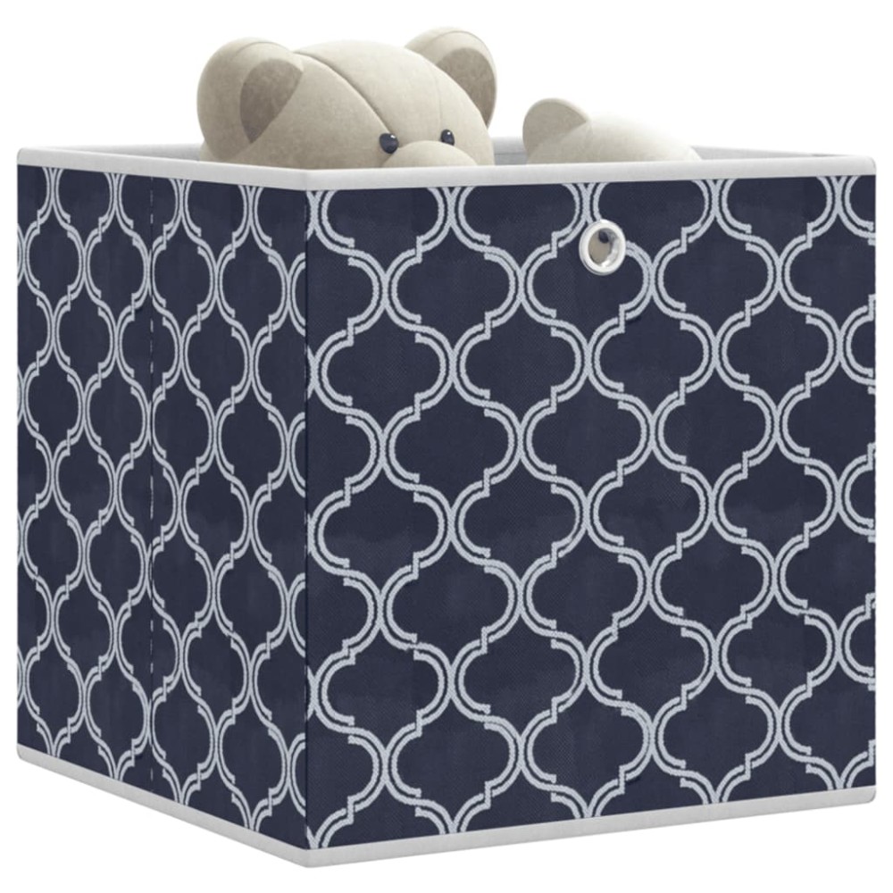vidaXL Cutii depozit pliabile 10buc albastru 32x32x32cm textil nețesut