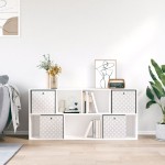 vidaXL Cutii depozitare pliabile 4 buc. crem 32x32x32cm textil nețesut