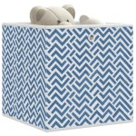 vidaXL Cutii depozit pliabile 10buc albastru 32x32x32cm textil nețesut vidaXL Cutii depozit pliabile 10buc albastru 32x32x32cm textil nețesut