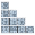 vidaXL Cutii depozit pliabile 10buc albastru 32x32x32cm textil nețesut vidaXL Cutii depozit pliabile 10buc albastru 32x32x32cm textil nețesut
