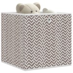 vidaXL Cutii depozitare pliabile 4 buc maro 32x32x32cm textil nețesut vidaXL Cutii depozitare pliabile 4 buc maro 32x32x32cm textil nețesut