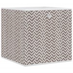 vidaXL Cutii depozitare pliabile 4 buc maro 32x32x32cm textil nețesut vidaXL Cutii depozitare pliabile 4 buc maro 32x32x32cm textil nețesut