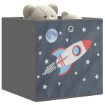 vidaXL Cutii depozitare pliabile 4 buc. gri 32x32x32 cm textil nețesut vidaXL Cutii depozitare pliabile 4 buc. gri 32x32x32 cm textil nețesut
