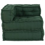 vidaXL Unitatea de sofa modulară verde 70x70x54 țesătură