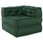 vidaXL Unitatea de sofa modulară verde 70x70x54 țesătură