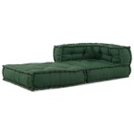 vidaXL Unitatea de sofa modulară verde 70x70x54 țesătură