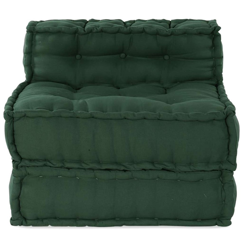 vidaXL Puf modular verde 70x70x54 țesătură