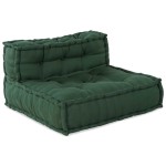 vidaXL Puf modular verde 70x70x54 țesătură vidaXL Puf modular verde 70x70x54 țesătură