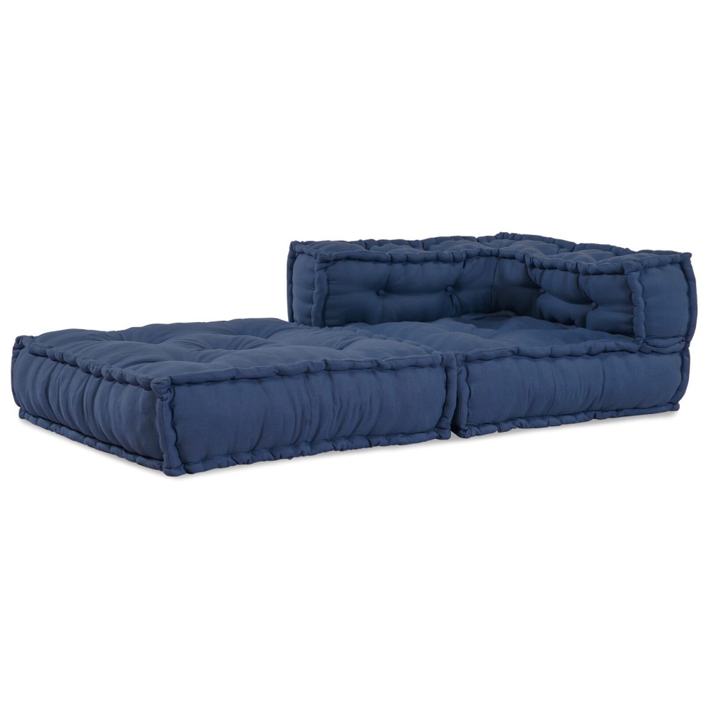 vidaXL Pouf Modular Indigo 70x70x54 Material