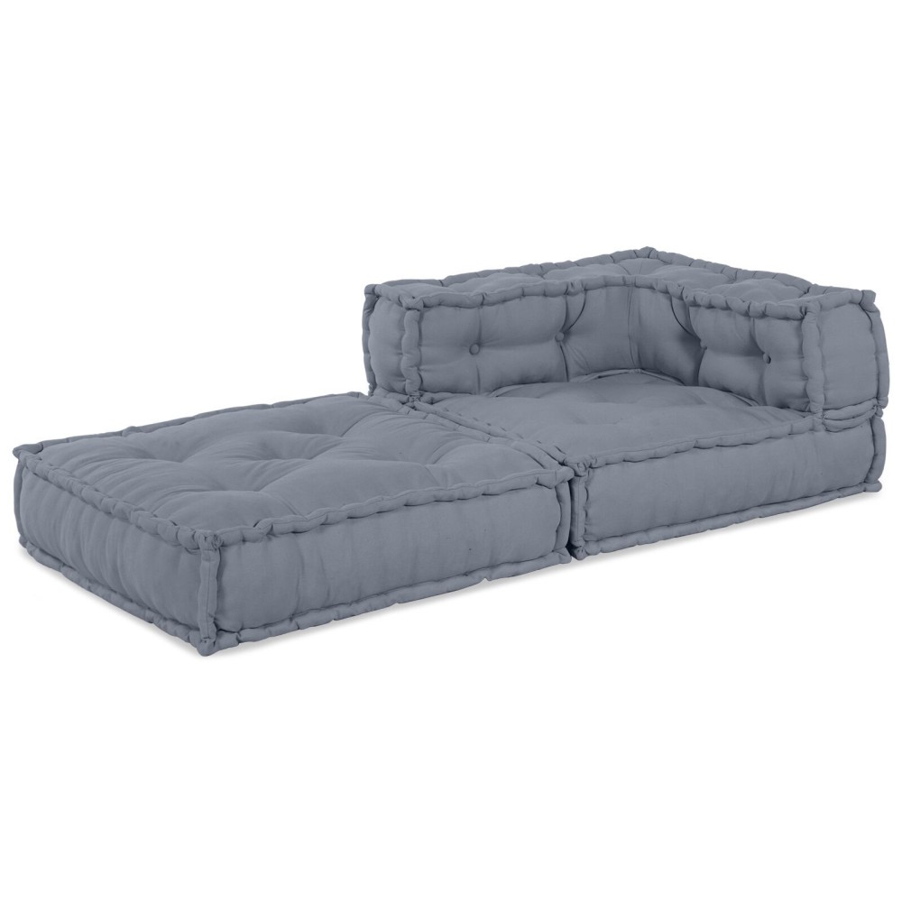 vidaXL Pouf Modular Gri 70x70x54 din Țesătură