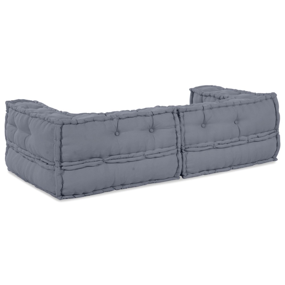 vidaXL Pouf modular gri 140x70x36, material
