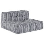 vidaXL Pouffe Dungi Manual Gri 70 x 70 x 54 cm țesătură vidaXL Pouffe Dungi Manual Gri 70 x 70 x 54 cm țesătură