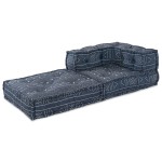 vidaXL Pouf Modular Indigo 70x70x54 - vidaXL Pouf Modular Indigo 70x70x54 -
