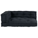 vidaXL Perne pentru Sofa pe Palet 3 pcs Antracit mare Bumbac