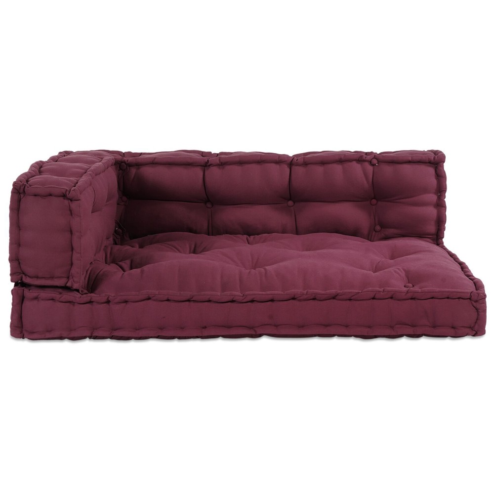vidaXL Perna pentru Canapea Pallet 3 pcs Bordo Standard Poliester
