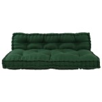 vidaXL Perna pentru canapea pe palet 2 pcs Verde țesătură vidaXL Perna pentru canapea pe palet 2 pcs Verde țesătură