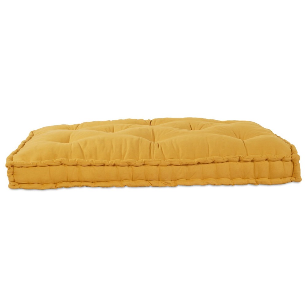 vidaXL Perna pentru sofa tip palet Galben Perna singulară Bumbac