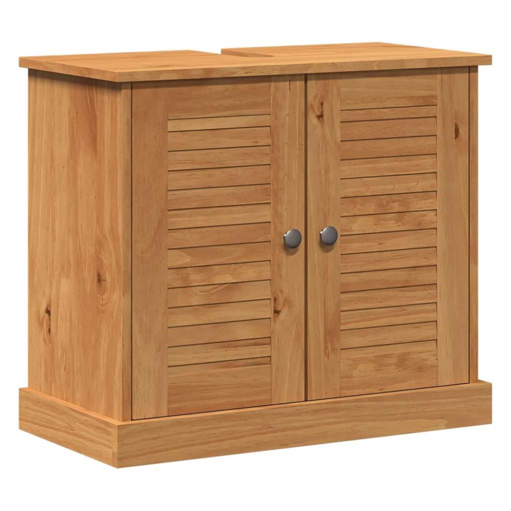 vidaXL Unități de vanitate pentru baie maro miere 67.5 x 34 x 59 cm