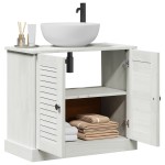 vidaXL Cabinet pentru chiuvetă "VIGO" cu uși, 67.5x34x59 cm, făcut din lemn de pin masiv. vidaXL Cabinet pentru chiuvetă "VIGO" cu uși, 67.5x34x59 cm, făcut din lemn de pin masiv.