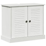 vidaXL Cabinet pentru chiuvetă "VIGO" cu uși, 67.5x34x59 cm, făcut din lemn de pin masiv. vidaXL Cabinet pentru chiuvetă "VIGO" cu uși, 67.5x34x59 cm, făcut din lemn de pin masiv.