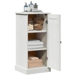 vidaXL Dulap pentru Baie cu raft VIGO alb antichizat 37 x 34 x 80 cm vidaXL Dulap pentru Baie cu raft VIGO alb antichizat 37 x 34 x 80 cm