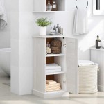 vidaXL Dulap pentru Baie cu raft VIGO alb antichizat 37 x 34 x 80 cm vidaXL Dulap pentru Baie cu raft VIGO alb antichizat 37 x 34 x 80 cm