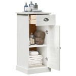 vidaXL Cabinet de baie "VIGO" cu Sertar 37x34x80 cm Lemn Masiv de Pin