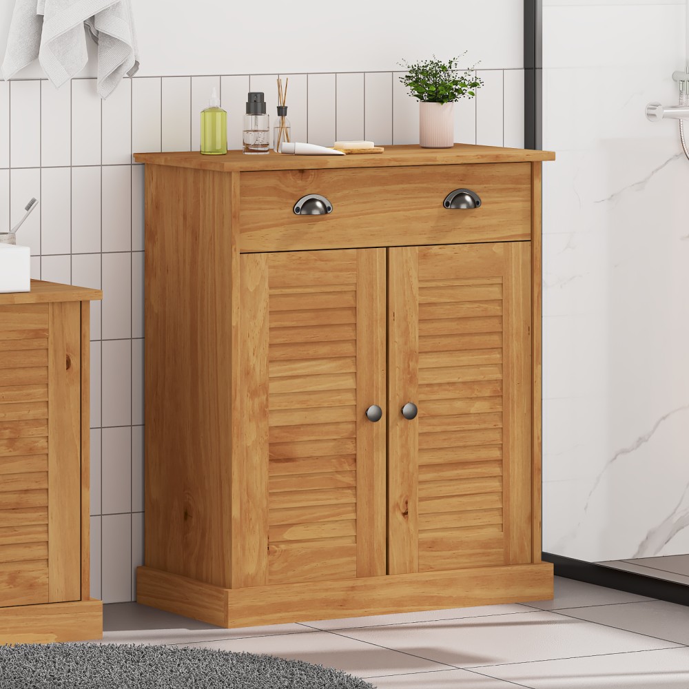 vidaXL Dulap de Baie cu depozitare VIGO maro miere 67.5 x 34 x 80 cm