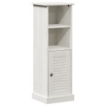 vidaXL Dulap de Baie Alb 37 x 34 x 110 cm Lemn masiv de pin vidaXL Dulap de Baie Alb 37 x 34 x 110 cm Lemn masiv de pin
