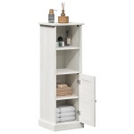 vidaXL Dulap de Baie Alb 37 x 34 x 110 cm Lemn masiv de pin vidaXL Dulap de Baie Alb 37 x 34 x 110 cm Lemn masiv de pin
