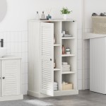 vidaXL Dulap de Baie Alb 68 x 34 x 110 cm Lemn masiv de pin vidaXL Dulap de Baie Alb 68 x 34 x 110 cm Lemn masiv de pin