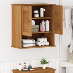 vidaXL Cabinet de baie montat pe perete cu depozitare Culoare Miel vidaXL Cabinet de baie montat pe perete cu depozitare Culoare Miel