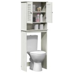 vidaXL Dulap pentru toaletă cu raft cu ușă VIGO Alb 60 x 27 x 161 cm vidaXL Dulap pentru toaletă cu raft cu ușă VIGO Alb 60 x 27 x 161 cm