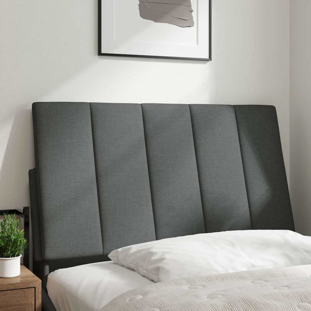 vidaXL Pernă pentru tăblie de pat, gri închis, 80 cm, material textil