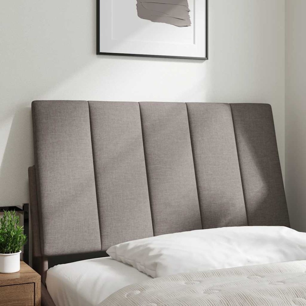 vidaXL Pernă pentru tăblie de pat, gri taupe, 80 cm, material textil